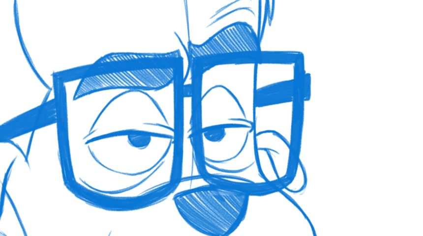 Animation sketch — close-up eye detail